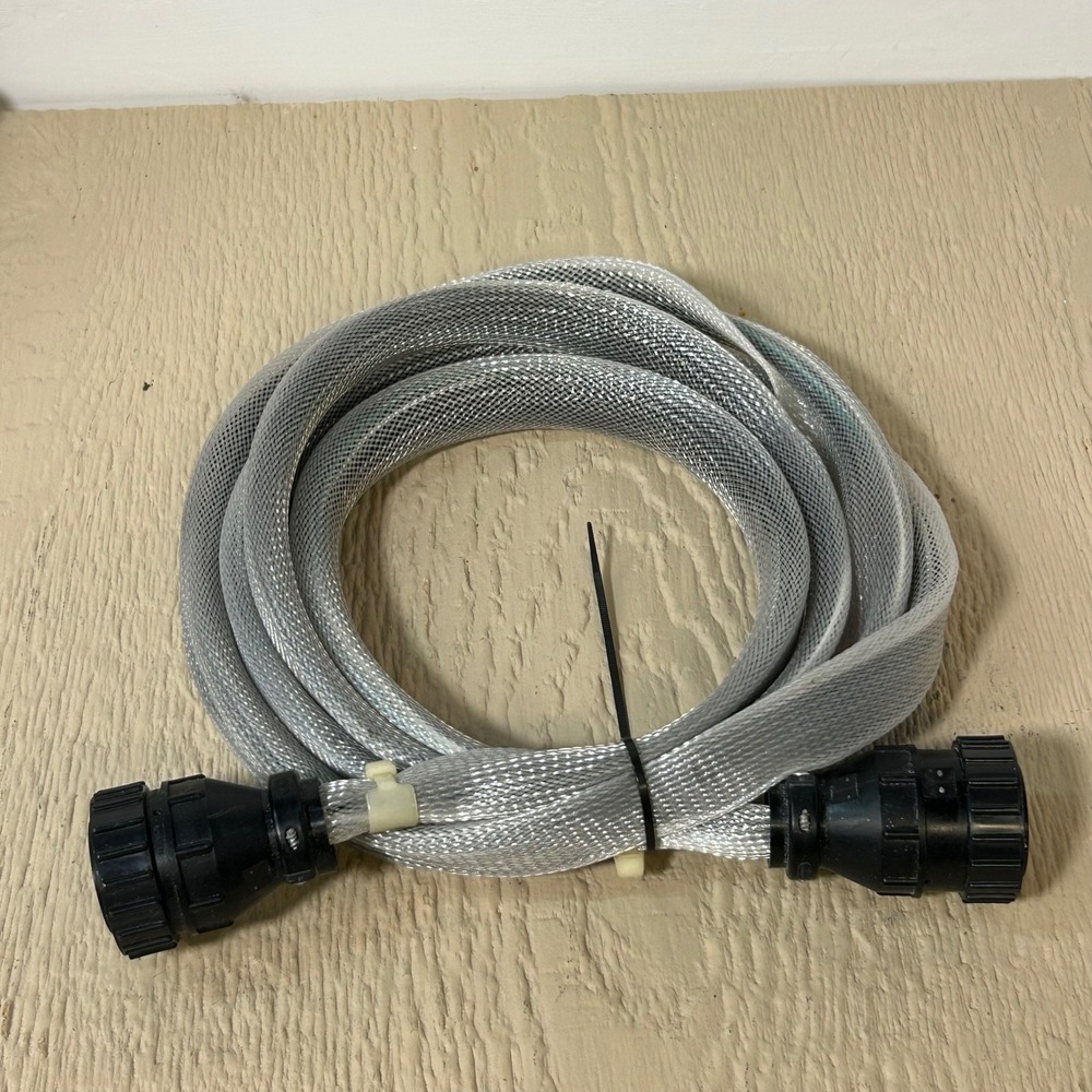 Industrial 35 Pin Male to Female 94" Braided Mesh Circular Cable